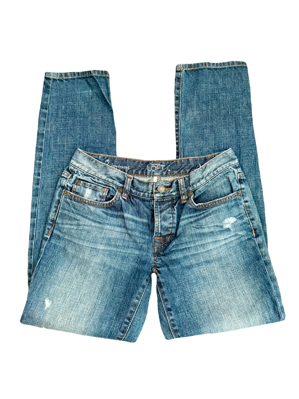 VTG LOFT BOYFRIEND CUT MED-WASH DENIM JEANS // SIZE 0💙